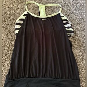 Nike Striped Layered Tankini Swim Top